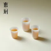 新款小衆高顔值茶具 束刻 冰種玉瓷高端茶杯個人專用品茗杯功夫茶具主人杯單杯聞香杯