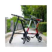 (店+)迷你折疊車10吋8吋超小型代步單車 超輕量化鋁合金便攜省力腳踏車 免安裝快速折疊節省空間小徑車 學生族上班族短程通勤