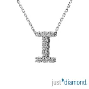 【Just Diamond】Love Words字母系列 18K金鑽石墜子-I(不含鍊)
