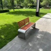 戶外長椅 公園長凳 公園長椅戶外椅子防腐實木室外長凳休閒座椅庭院塑木長椅長條凳子