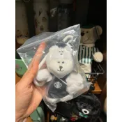 星巴克 Starbucks 白熊咖啡師Mini熊寶寶吊飾 黑熊咖啡師Mini熊寶寶 共愛黑熊證件零錢包👛