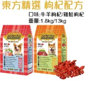 東方精選 成犬狗糧-牛肉+羊肉/雞肉+鮭魚(添加枸杞配方)-1.8KG 挑嘴狗 狗飼料  漢方