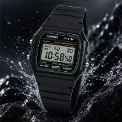 【CASIO 卡西歐】F-91W-3D LED照明 復古超薄 方形電子錶(時尚潮流 錶徑約3.52公分)