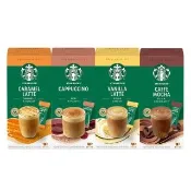 【STARBUCKS 星巴克】--VIP限定-- 特選系列-焦糖瑪奇朵/經典拿鐵4入x4盒組 (共16入；口味任選)