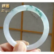 ＊頂園翡翠＊《老坑泛光高冰種飄蘭花緬甸玉骨鐲手鐲》 保證A貨