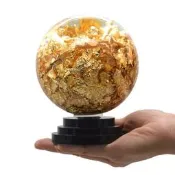 【良品優選】德緣居金箔水晶球風生水起擺見銀行公司商務禮品水晶球開業擺見