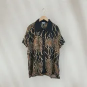 *♡*古着Vintage/金夜樹影造型襯衫/二手《Anna的百寶箱》