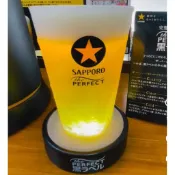 {公關品-發光杯墊 ｝日本 Sapporo 啤酒杯  Yebisu suntory Asahi