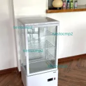 奧克斯冷藏展示柜商用立式擺攤冰箱四面透明玻璃飲料柜蛋糕甜品柜（不含運）