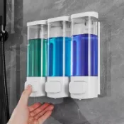 【壁掛按壓給皂器】浴室給皂機 磁吸皂液器 手動皂液器 按壓皂液器 洗手乳機 給皂器 皂液器 吸盤式皂液器 沐浴乳擠壓器 