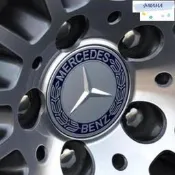 M~A  -BENZ賓士藍黑稻穗款鋁圈蓋輪圈蓋  C300 E250 s320 A180 GLA CLK w21