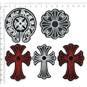 Chrome Hearts十字架馬蹄鐵 圓形雪花十字【愛繡堂】燙貼布、臂章、熨燙徽章、刺繡燙布