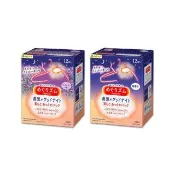 【日本KAO花王】日本境內版約40°C蒸氣睡前溫感肩頸熱敷貼片12片/盒(蒸氣貼就寢前溫熱貼片運動貼布頸部)