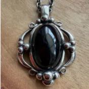 時心集︱補貨上架· GEORG JENSEN 喬治傑生 1989 經典 年度項鍊 復刻版｜黑瑪瑙｜丹麥設計︱現貨