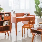 【Mahogany 瑪荷尼家具】免組裝   100X60X90   和風3.3尺書桌MYR-B   全原木桃花心木 書桌 J1-XD44-3.3M