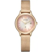 CITIZEN 星辰 xC 光動能玫瑰金腕錶 EW2635-54W  情人節推薦