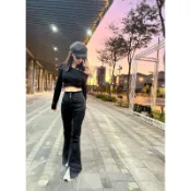 現貨 快速出貨someone jeans腰口毛邊前開岔超美喇叭褲 原價1180(S~XXL) C60570875.6.7