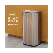 (店+)不銹鋼方形垃圾桶 無蓋雙層30L大號家庭用廚房臥室辦公室收納桶 廚房垃圾桶 垃圾筒 方型垃圾桶 附蓋垃圾桶