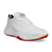 【ecco】GOLF BIOM H5 W  健步套入式旋鈕鞋帶防水高爾夫球鞋 女鞋(白色 11501301007)
