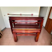 香榭二手家具*原木全實木7尺 上下座神明桌(神桌+供桌+附玻璃)-佛桌-八仙桌-祖先桌-公媽桌-神櫥-中古神桌-神櫥