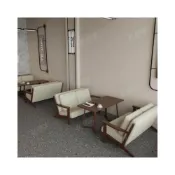 (店+)商用簡約休閑奶茶咖啡廳卡座桌椅沙發組合西餐廳書吧工業風