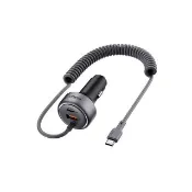 【AUKEY】自帶線3孔75W  PD快充車用充電器/點菸器 CC-P2