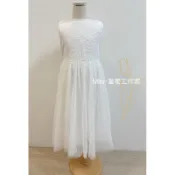 👗 Milu·童禮工作室 【現貨區】(100-150) 全白畢業洋裝 女童禮服 白紗公主裙 幼兒園畢業表演 花童洋裝