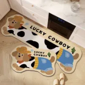可客製 卡通小狗 廚房地墊 吸水地墊 防滑脚墊 耐髒 速幹 脚踏墊 矽藻土地墊 長條 硅藻土地墊 止滑墊 大尺寸 軟式