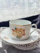 （可開發票）#咖啡杯 日本 mikimoto 禦木本 咖啡杯 查卑 金標 彩色珍珠畫騙 矮胖杯很適合拉花 全新全品 中古