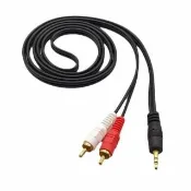 【LineQ】3.5mm轉2RCA一分二音源線2R-35 1.5米 2入組(AUX轉RCA 梅花頭電腦音箱連接線)