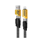 (店+)四合一 PD快充線 Type C 彈簧伸縮四合一數據線 USB傳輸線 2米適用安卓 三星SAMSUNG小米OPPO華碩