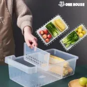 【ONE HOUSE】10L 多功能分隔收納盒_大款2入 (冰箱收納盒/整理盒/廚房收納/調味料收納架/透明收納盒)