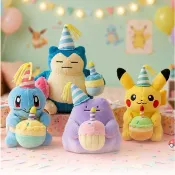 【台現✨免運】[POKEMON] 生日蛋糕包掛飾 13cm (皮卡丘 / 松鼠 / 同上 / Snorlax)