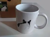 全新 黑白貓馬克杯