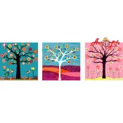 ArtLife 藝術生活 93082浪漫發財樹_50x50cmx3幅含框  已投保商品責任險 DIY 數字油畫 現貨
