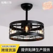 【風 扇燈 吊扇燈】美式復古 工業風格燈 餐廳客廳燈 臥室靜音燈 遙控鐵藝燈 風 扇燈專供 復古吊扇燈 餐廳臥室 💡