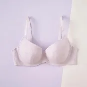 【Ladies 蕾黛絲】Step 3 包覆支撐型冰牛奶紗曉女生 B-D軟鋼圈罩杯內衣(粉紫)