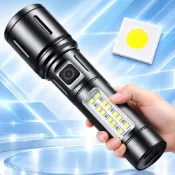 (店+)強光手電筒 白激光 手電筒 LED手電筒 充電手電筒 多功能手電筒 露營手電筒 SOS手電筒 緊急照明 停電照明