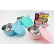 【黑皮購】隔熱兒童碗 含蓋+匙 歐岱不鏽鋼隔熱兒童碗 廚具 餐具 午餐 便當 台灣製造