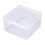 (店+)透明收納盒【加厚PP/防丟神器】小塑膠盒 零件盒 飾品盒 耳塞盒 吸管塞收納 隨身收納盒 藥盒 小盒子 方形盒