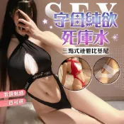 (店+)【艾薇兒情趣】字母純慾 透明三點式連體 薄透的設計 死庫水比基尼 極致身材曲線 性感睡衣