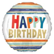 派對城 現貨【18吋鋁箔氣球(不含氣)-生日塗鴉】 歐美派對 生日氣球 鋁箔氣球  派對佈置 拍攝道具