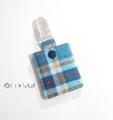 唯小伊手作＊經典格紋(湖藍)＊平安符袋/護身符袋/香火袋＊客製＊可愛