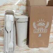 KIRIN 小麥餐具組 （小麥杯、小麥3件套餐具盒）