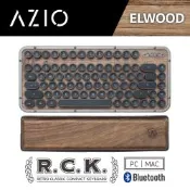 AZIO R.C.K ELWOOD BT 藍牙核桃木短版打字機鍵盤(機械軸/PC.MAC鍵盤/中文)