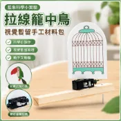 「藍象科學小實驗」拉線籠中鳥視覺暫留手工材料包國小生科技小製作小鳥入籠實驗
