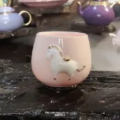 羊脂玉瓷杯 馬上有錢 粉色鎏金杯 陶瓷茶杯 可愛水杯 早餐杯 咖啡杯 茶杯 牛奶杯 下午茶杯子 居家水杯 精美杯子