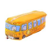 (店+)【蕉蕉購物】小公車帆布文具收納包大容量 造型鉛筆盒 日系 文具盒 文具袋 文具包 兒童 禮物