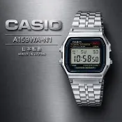 【CASIO 卡西歐】A159WA-N1 日本製造 復古簡約時尚 數位電子錶(經典潮流 錶徑約3.4公分)