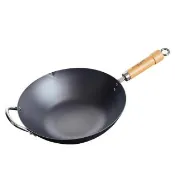 【PREMIUM 極】RIVER LIGHT日本製窒化鐵北京鍋33cm(不易生鏽無塗層極鐵鍋)